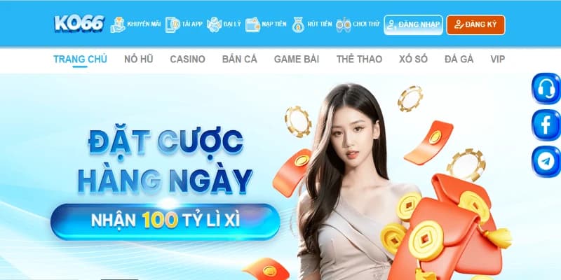 Đa dạng sảnh cược tại Ko66 mà hội viên có thể lựa chọn trải nghiệm Đa dạng sảnh cược tại Ko66 mà hội viên có thể lựa chọn trải nghiệm